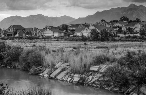 Riverside City from Tithing Bridge, Rotary Park, Draper, UT, 2007 © Tillman Crane
